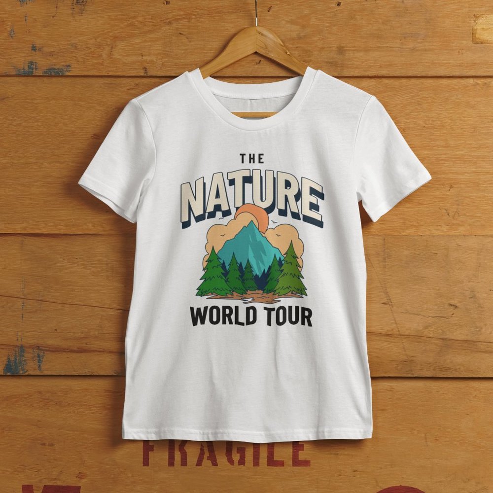 The Nature World Tour | Graphic T-shirt | Custom Made | Bootleg |Black |White